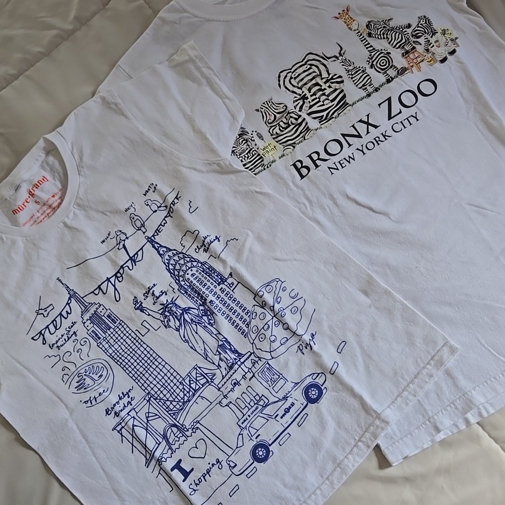 NYC Bundle Two Cute Cotton Tourist T-Shirts Small - Picture 2 of 16